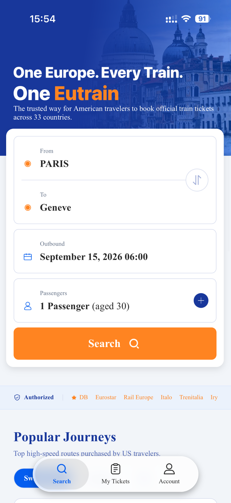 eutrain app screenshot preview