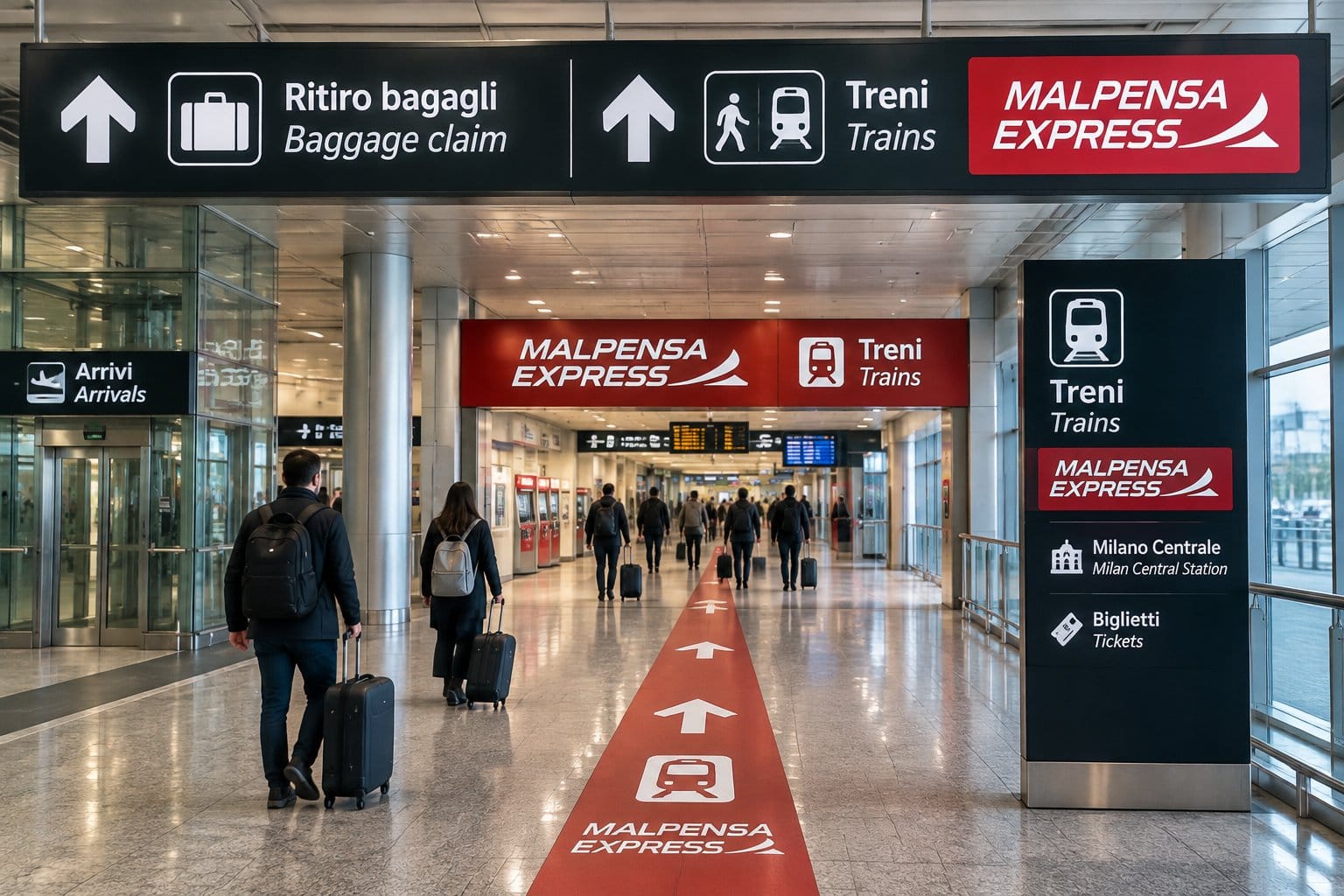 Directions to the Malpensa Airport train station