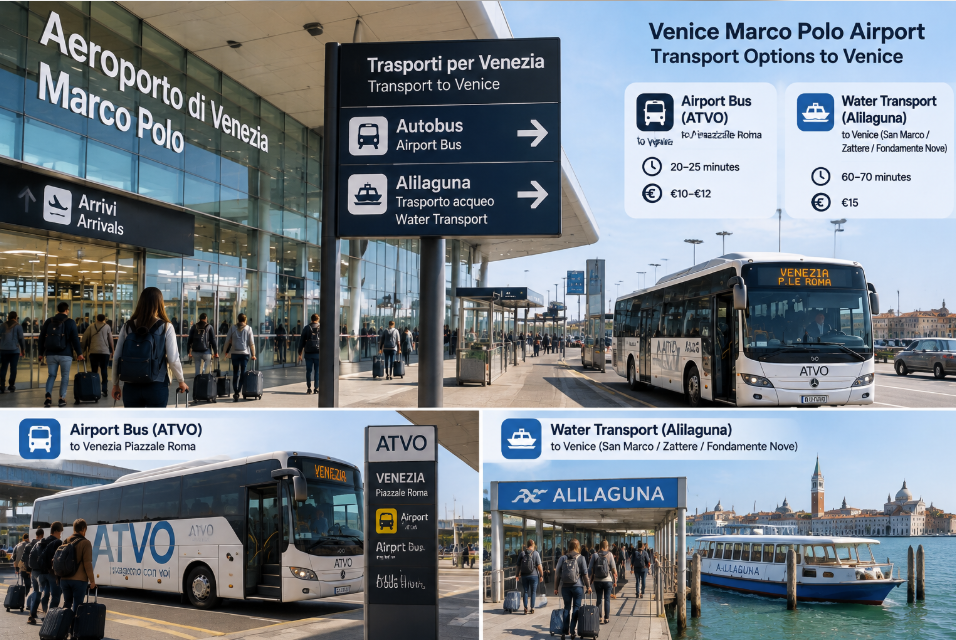 Venice Marco Polo Airport transport options to Venice